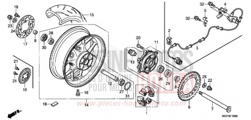 RUOTA POSTERIORE CBR1000RRC di 2012